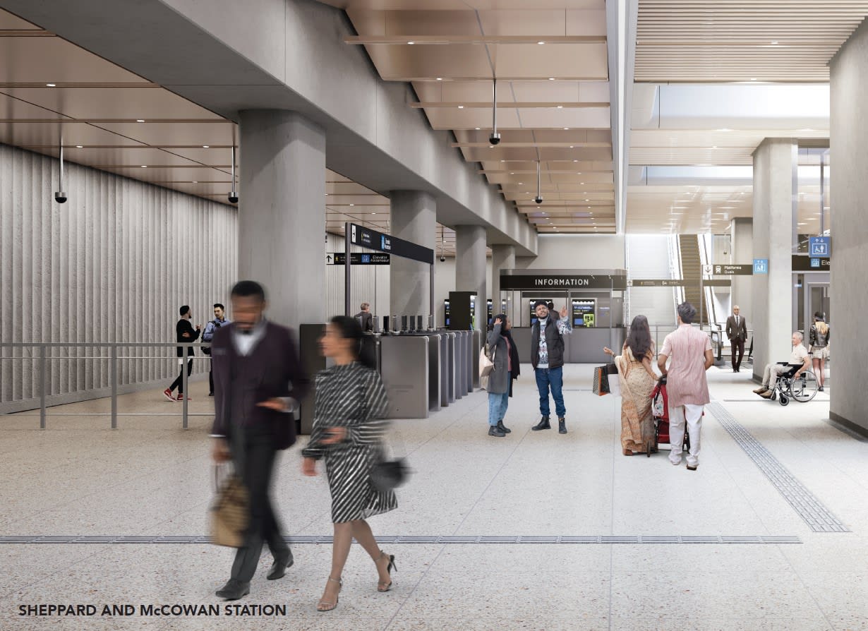 Sheppard and McCowan station rendering 2025