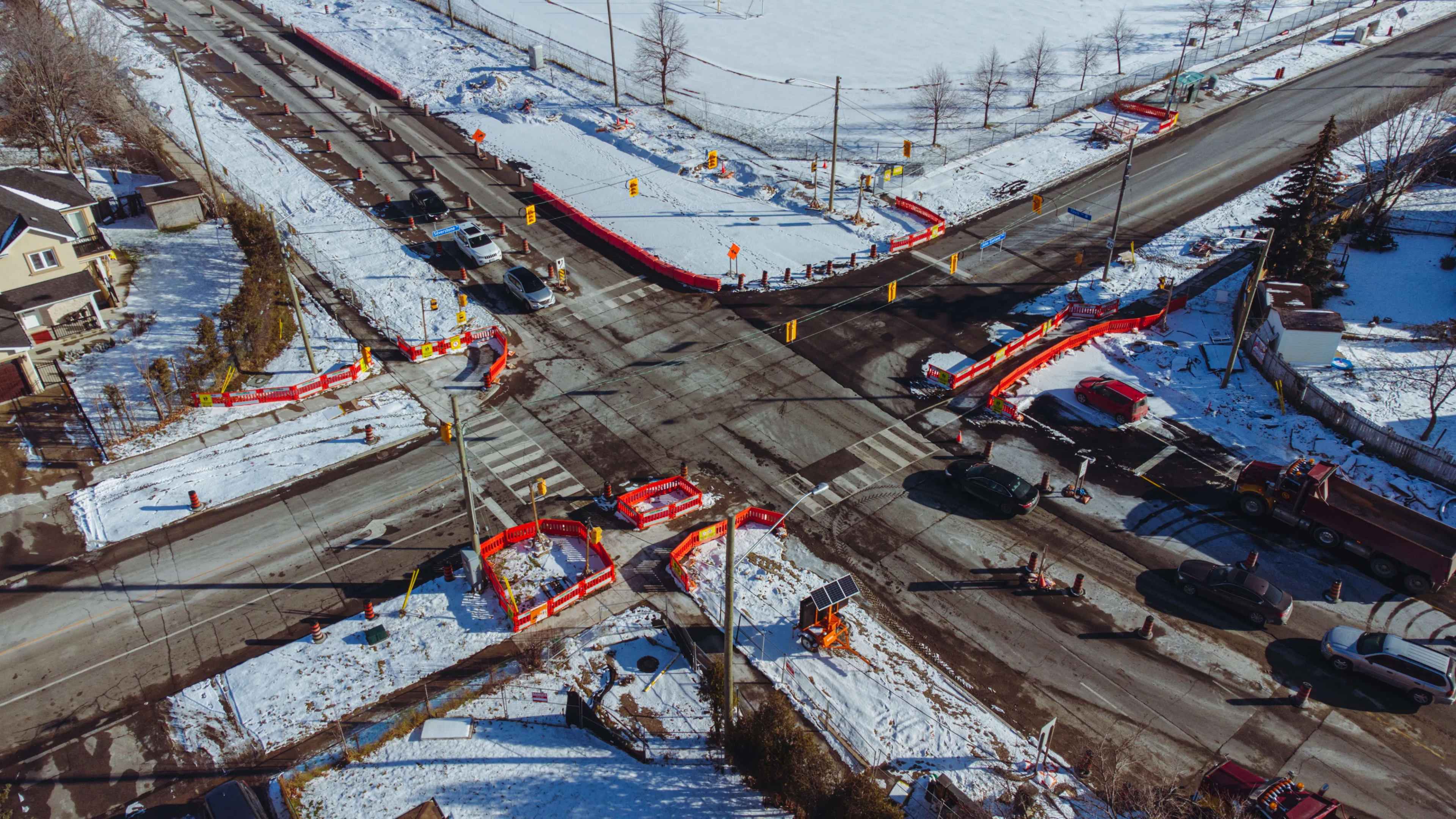 Finch West LRT road closures