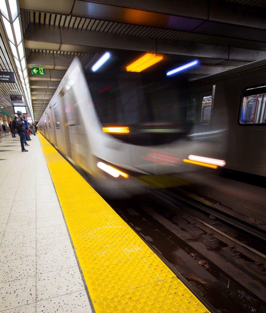 a TTC subway train.
