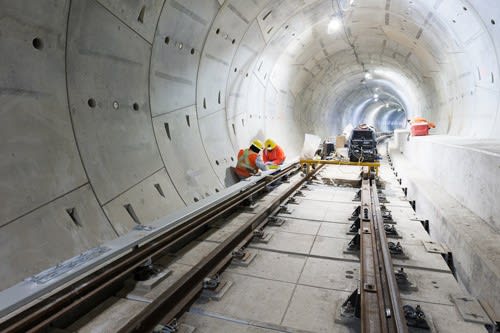 crews working in the subway.