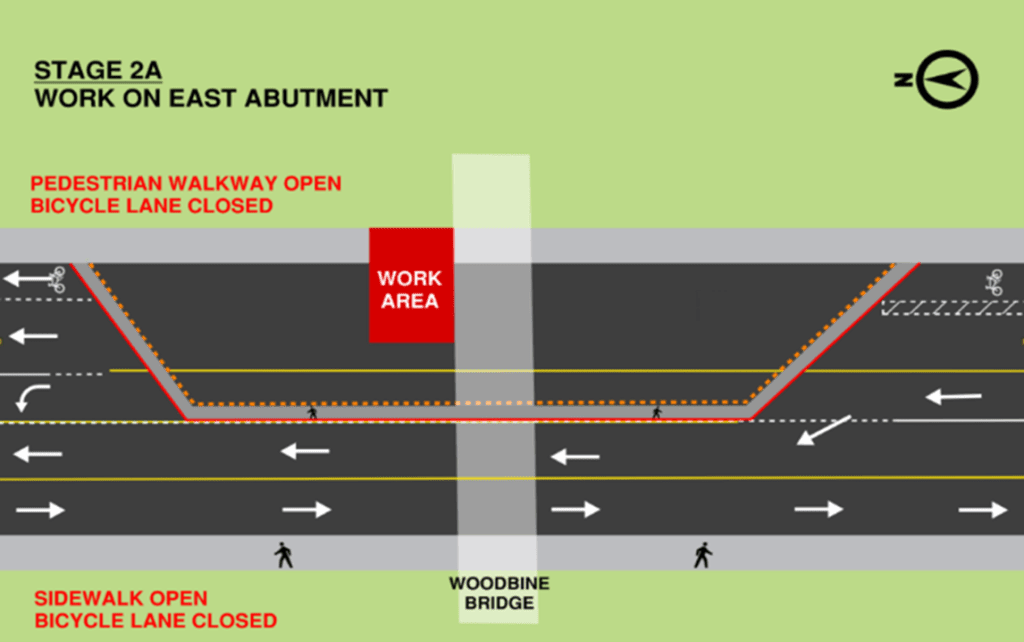 Woodbine Avenue traffic impacts for bridge construction as part of expanding GO train service