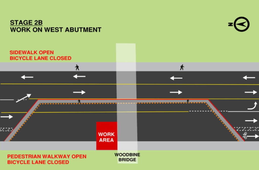 Woodbine Avenue traffic impacts for bridge construction as part of expanding GO train service