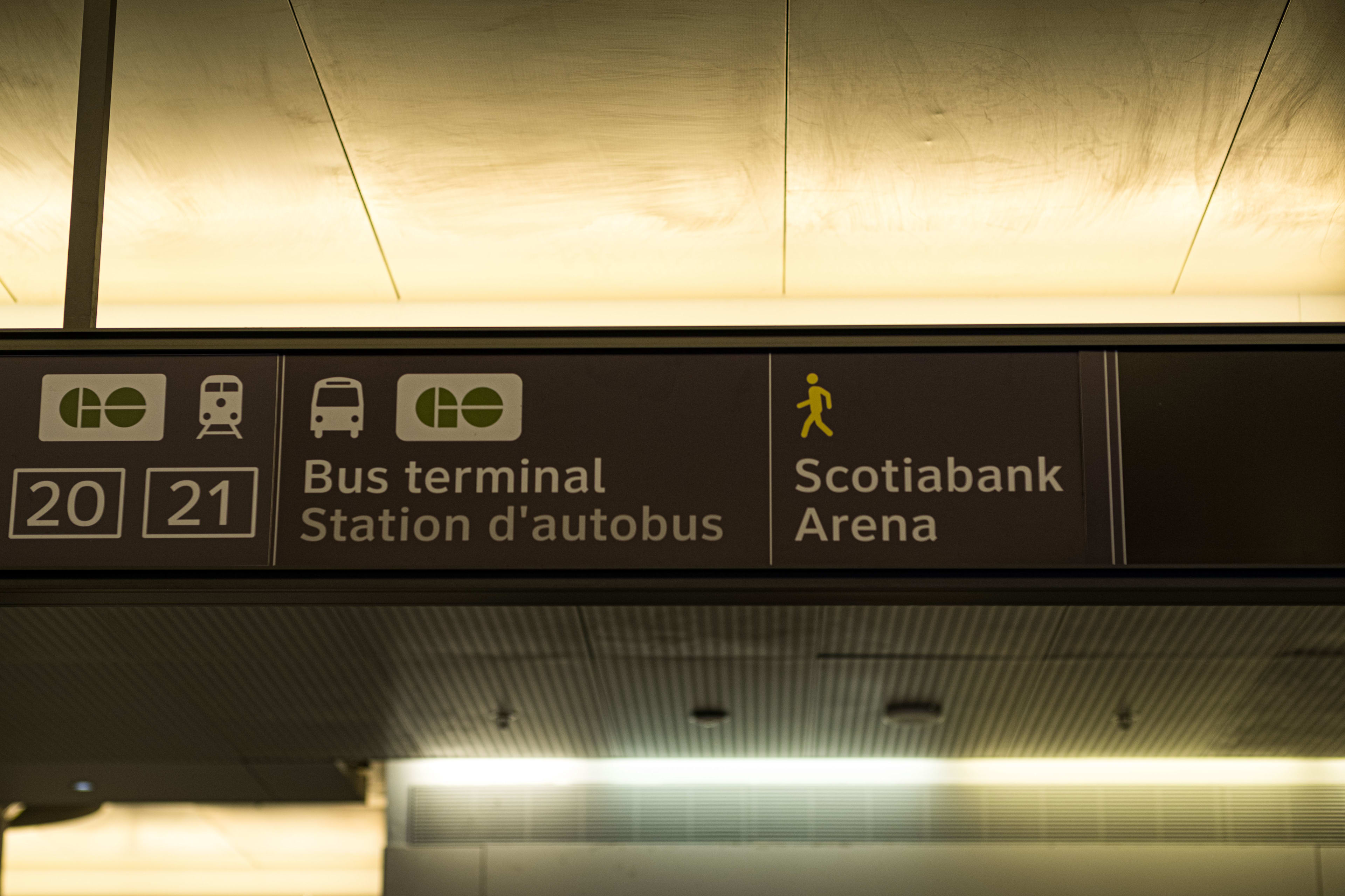 Scotiabank Union Direction Sign