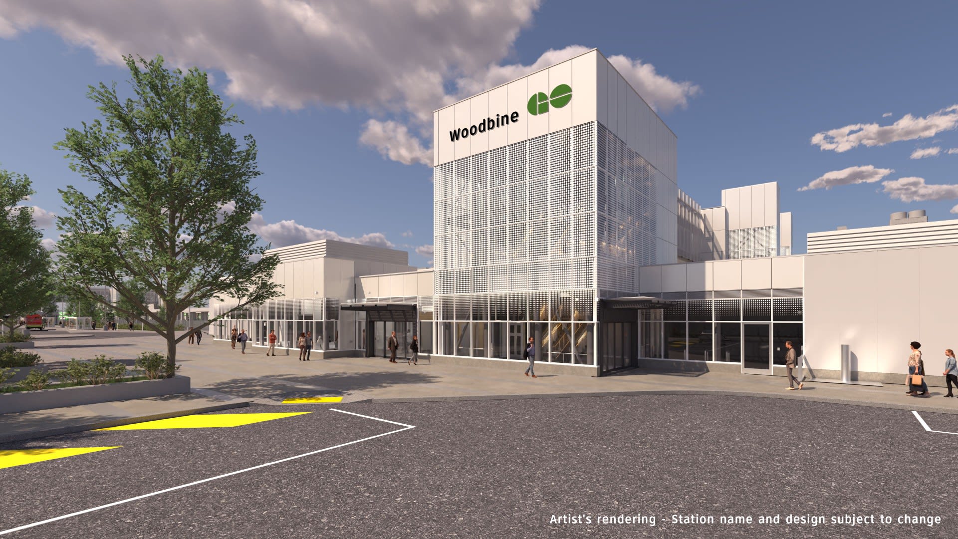 Rendering of Woodbine GO station