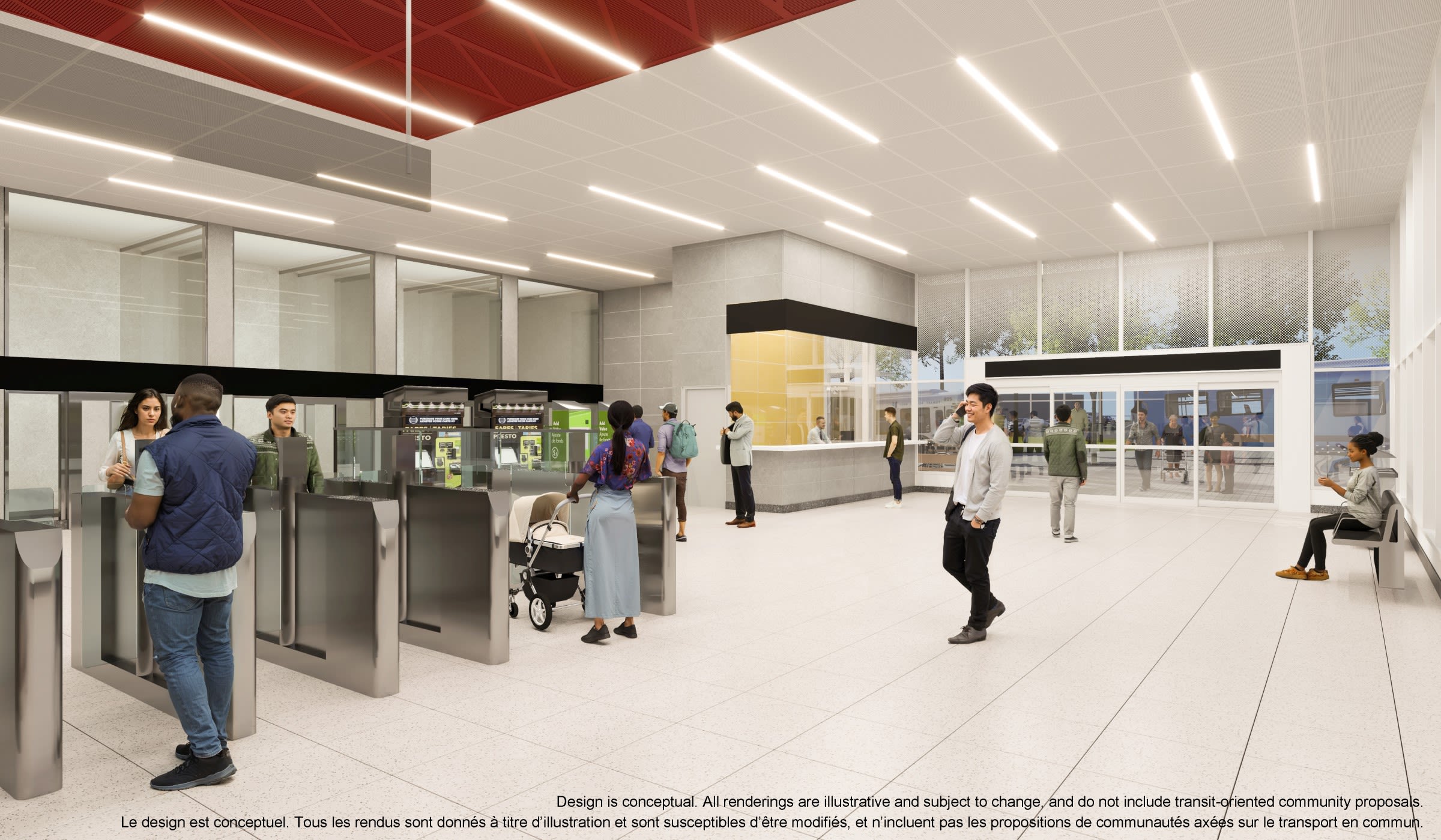 A conceptual rendering of the future Royal Orchard Station along the Yonge North Subway Extension.