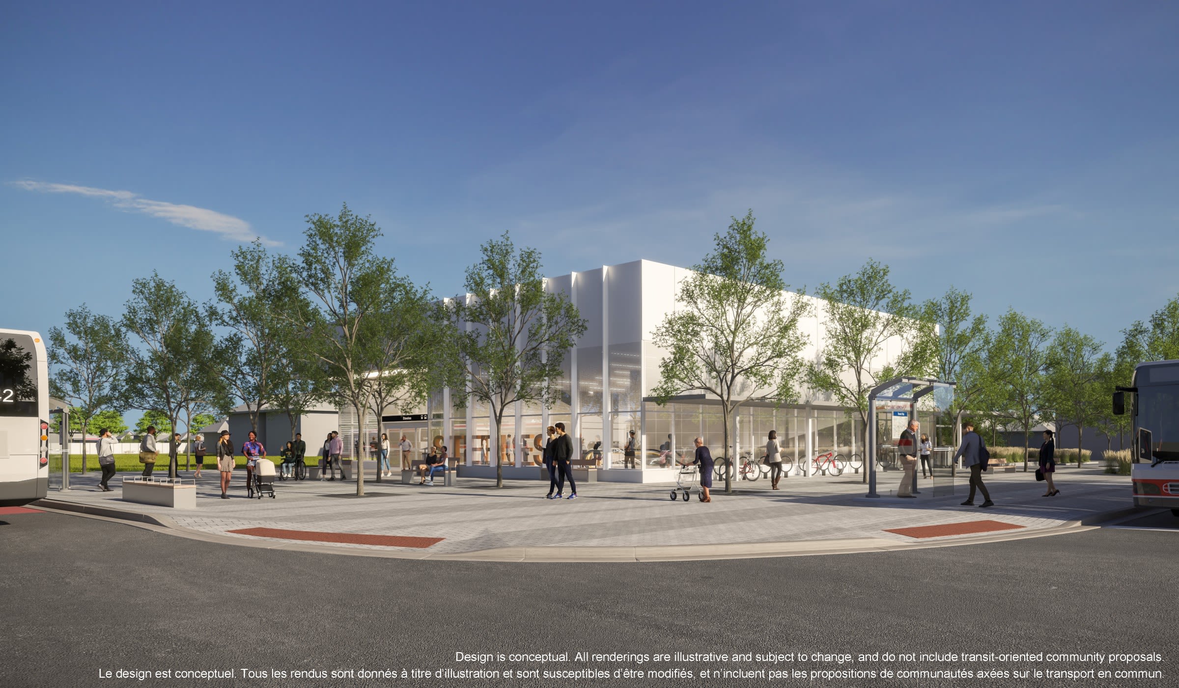 A conceptual rendering of the future Steeles Station along the Yonge North Subway Extension.