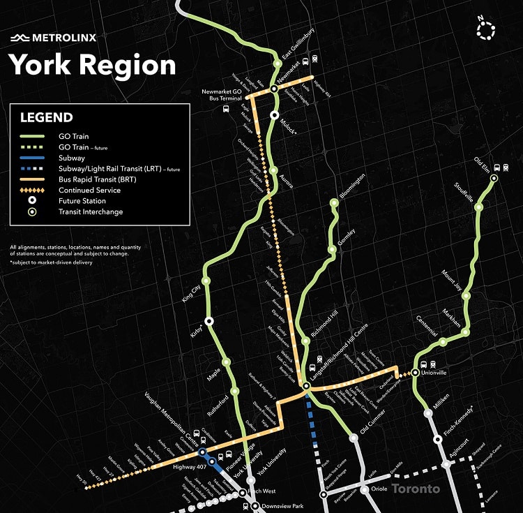 Metrolinx York   York Region Map 2022 