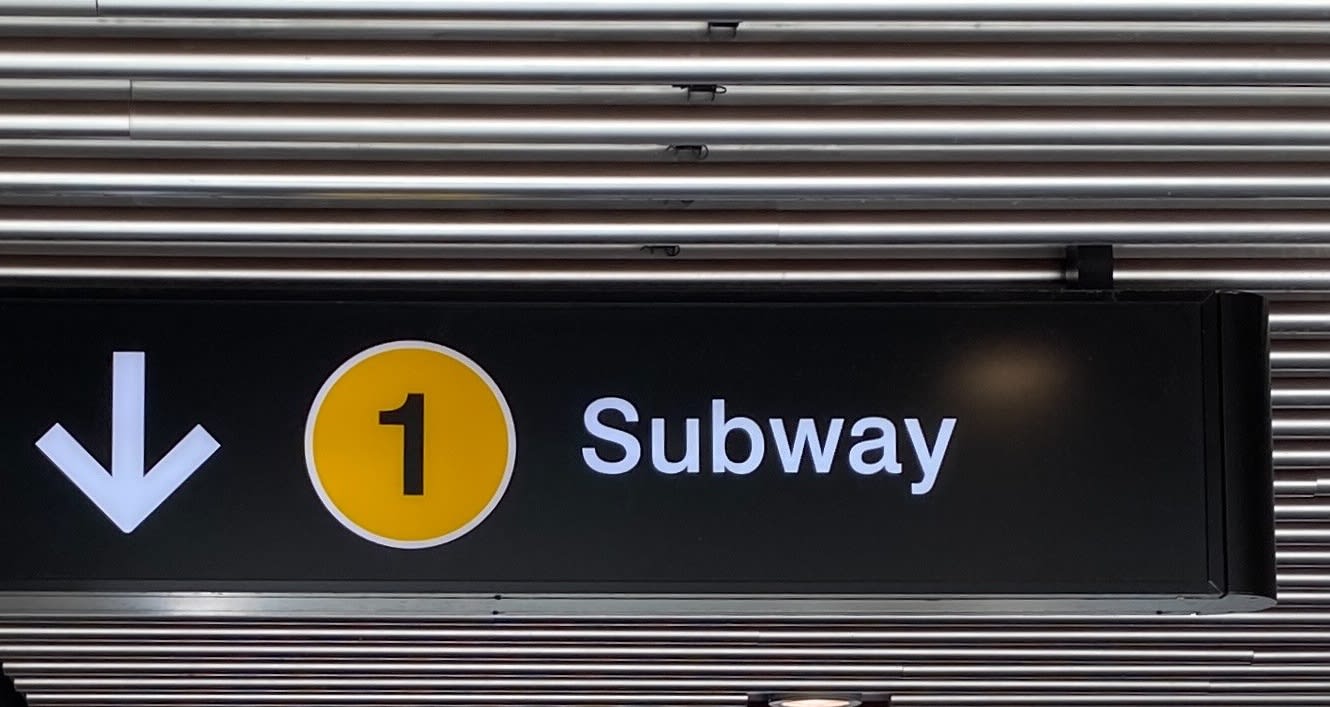 a subway sign.