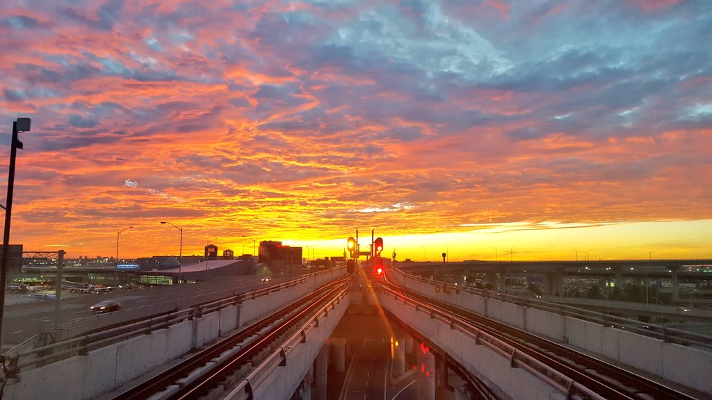 a sunrise - or sunset - near Pearson Airport.