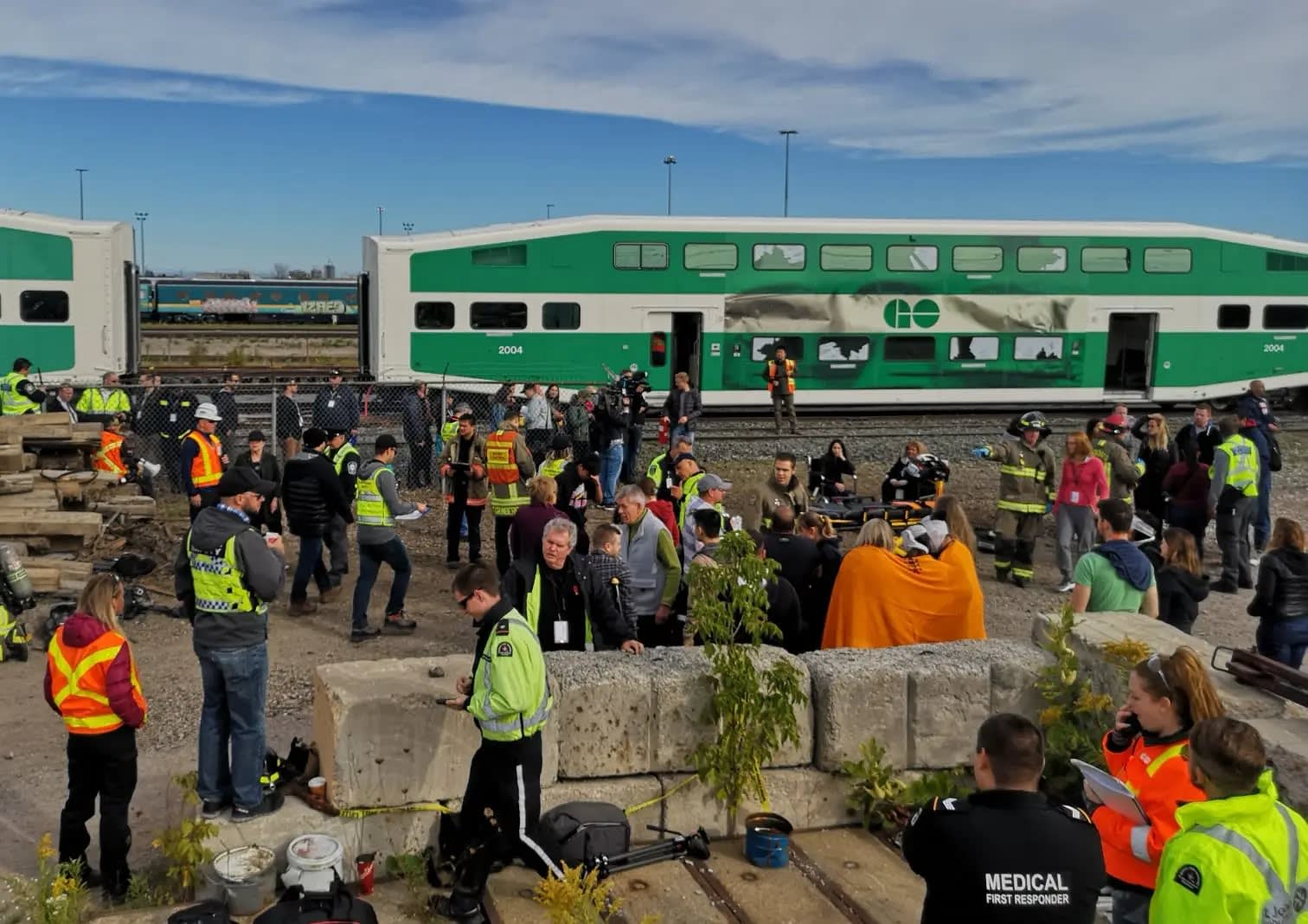 More than 300 actors, emergency responders and Metrolinx staff take part in a mock collision