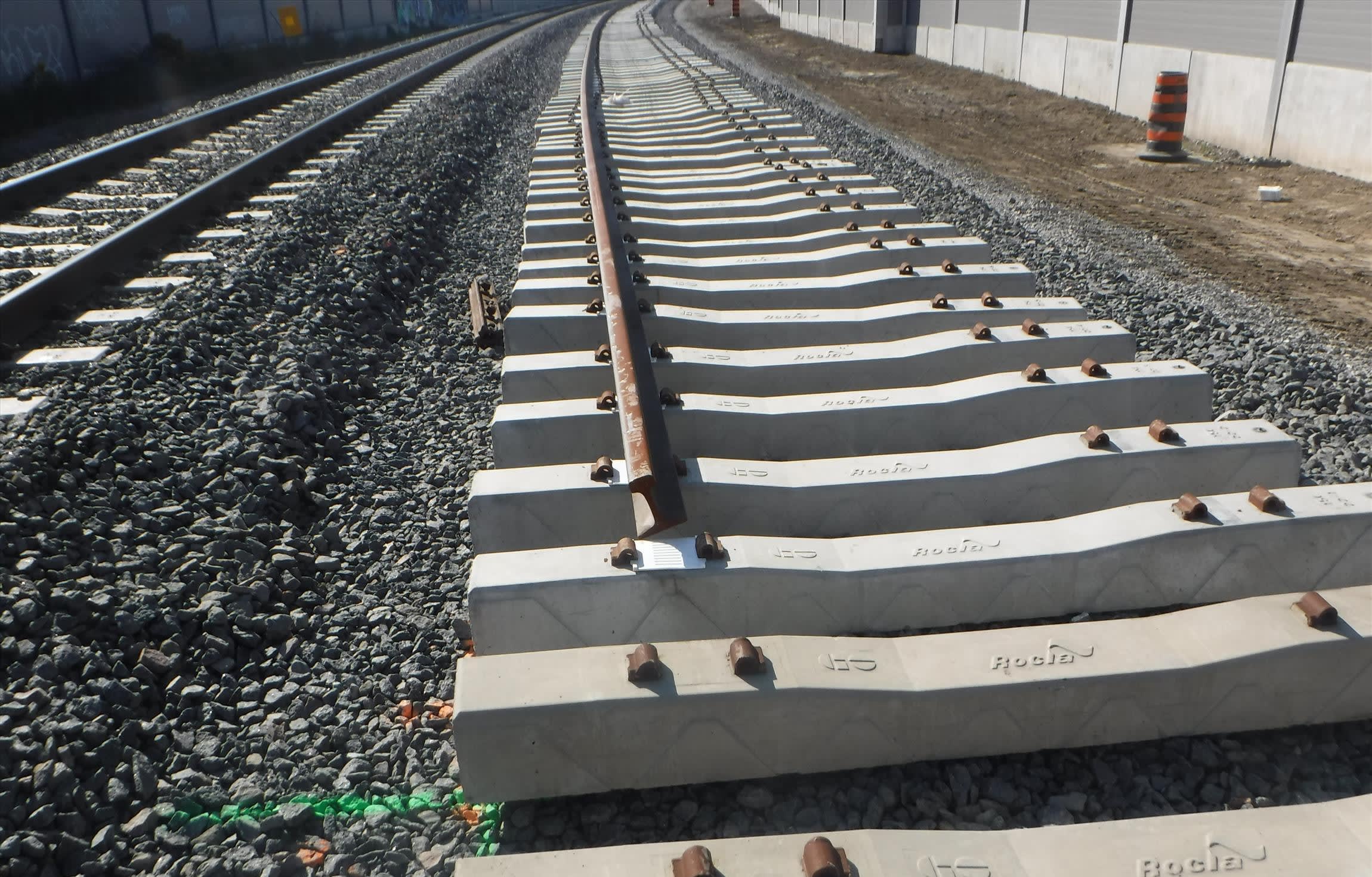 new track set beside the existing rail.