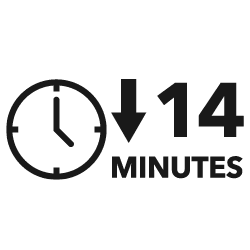 14-minute time savings