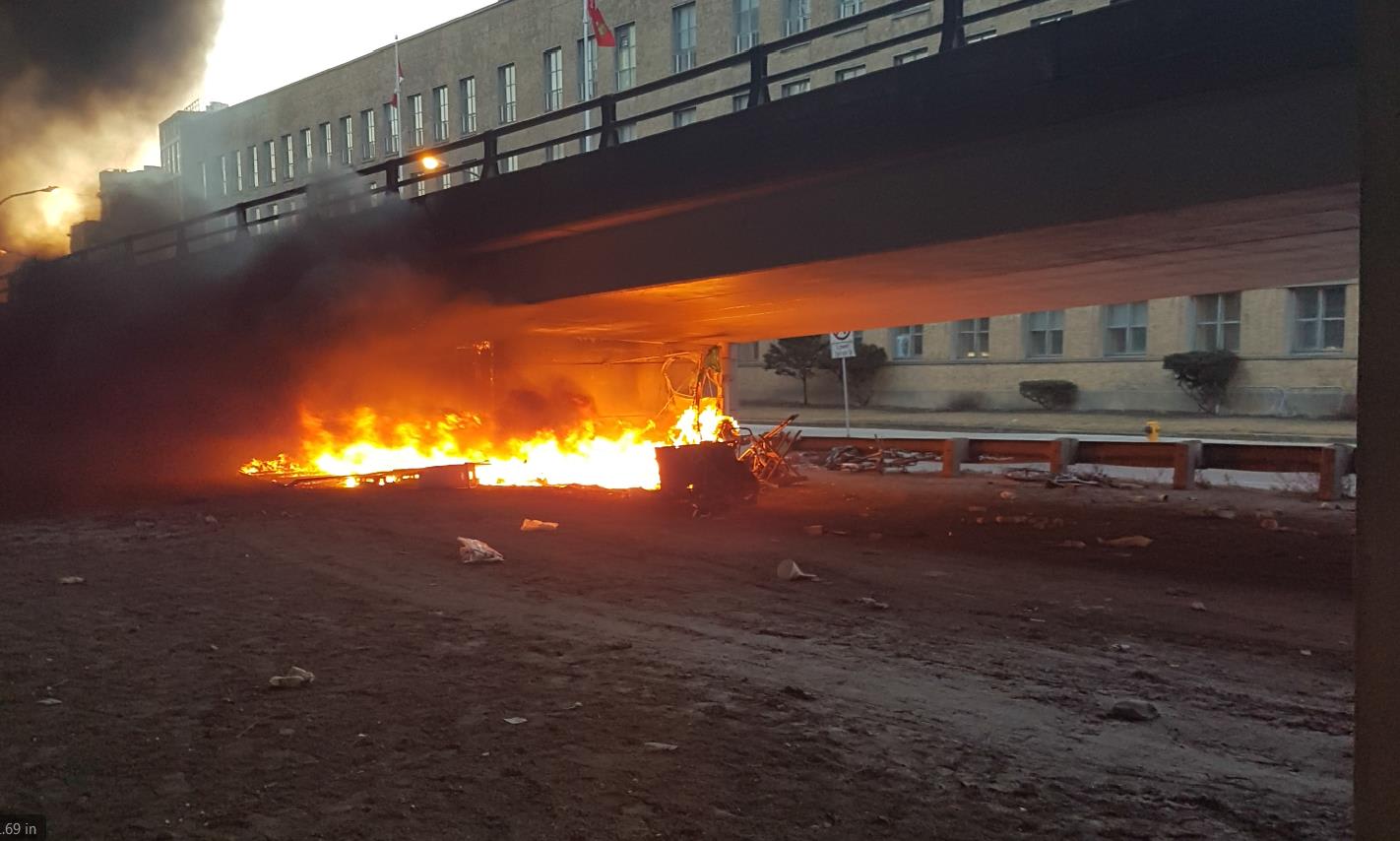 Gardiner Exit Fire