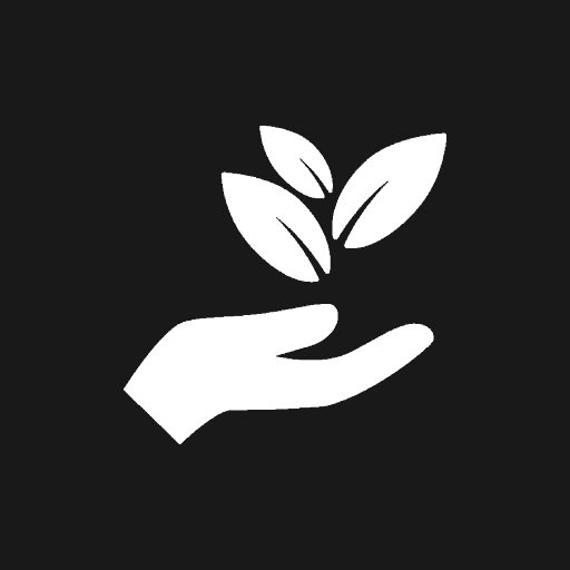 Leaves in hand icon