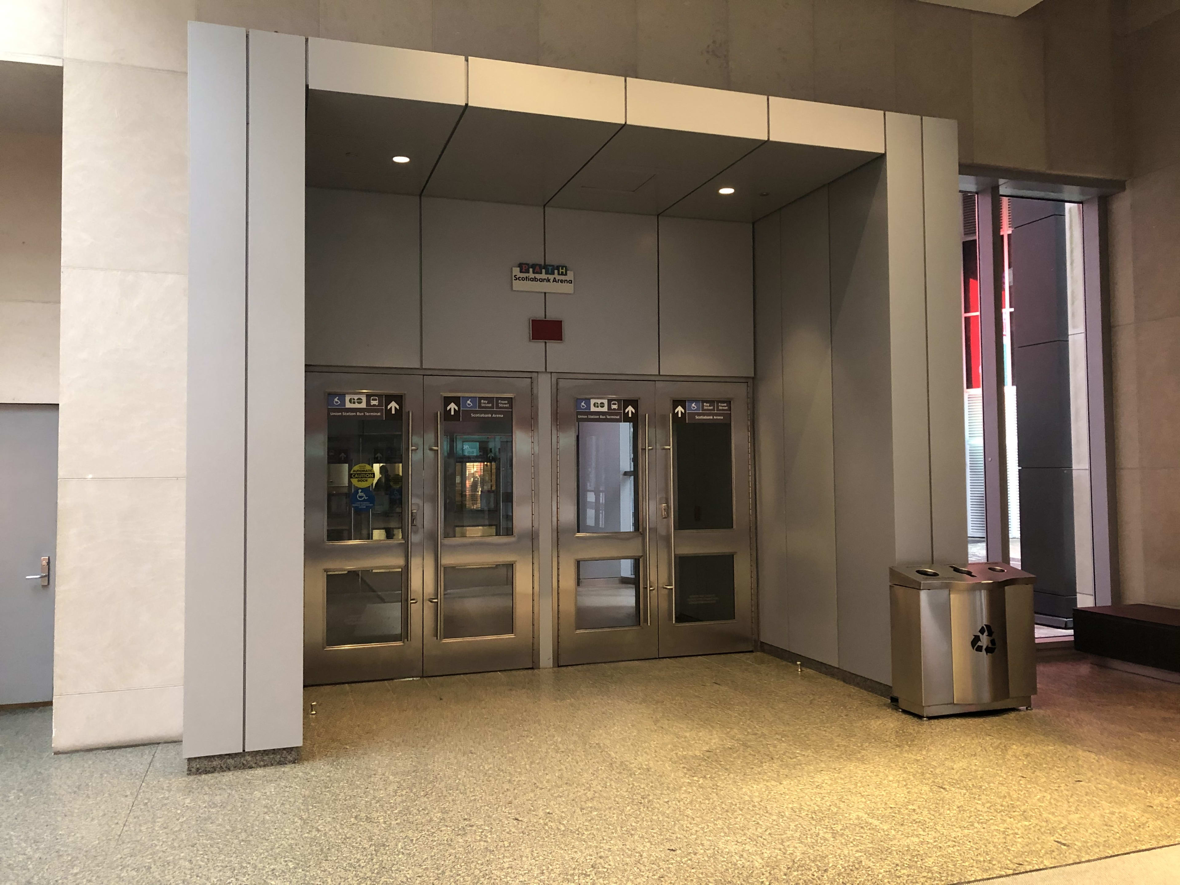 One last set of doors will get you in the Scotiabank Galleria