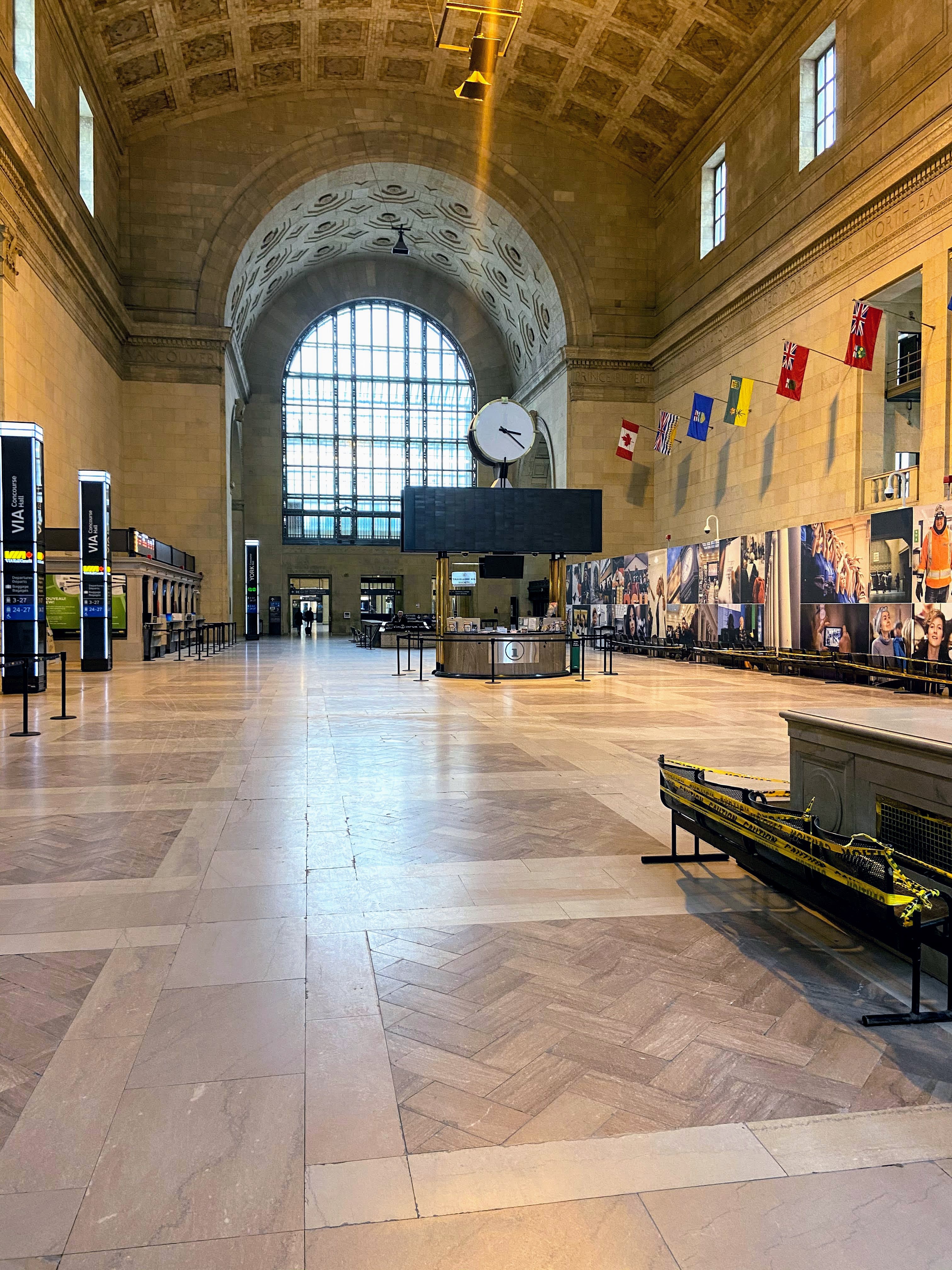 A look inside UNion Station, largely vacant.