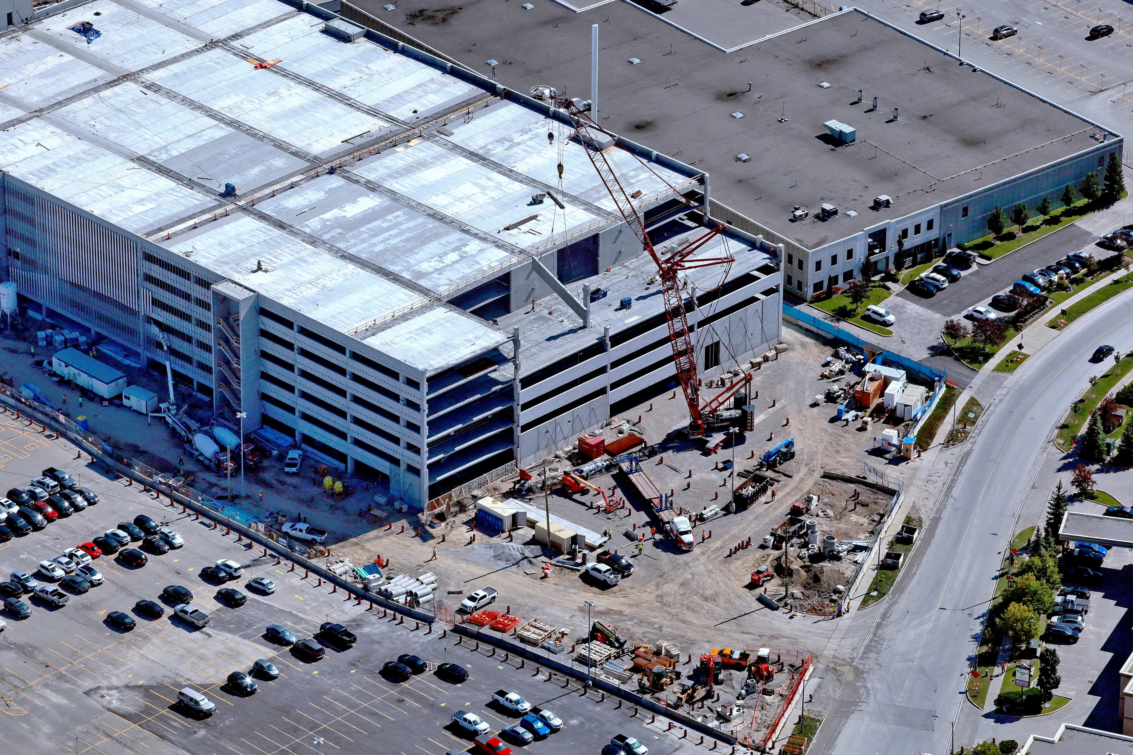 the Rutherford parking garage.