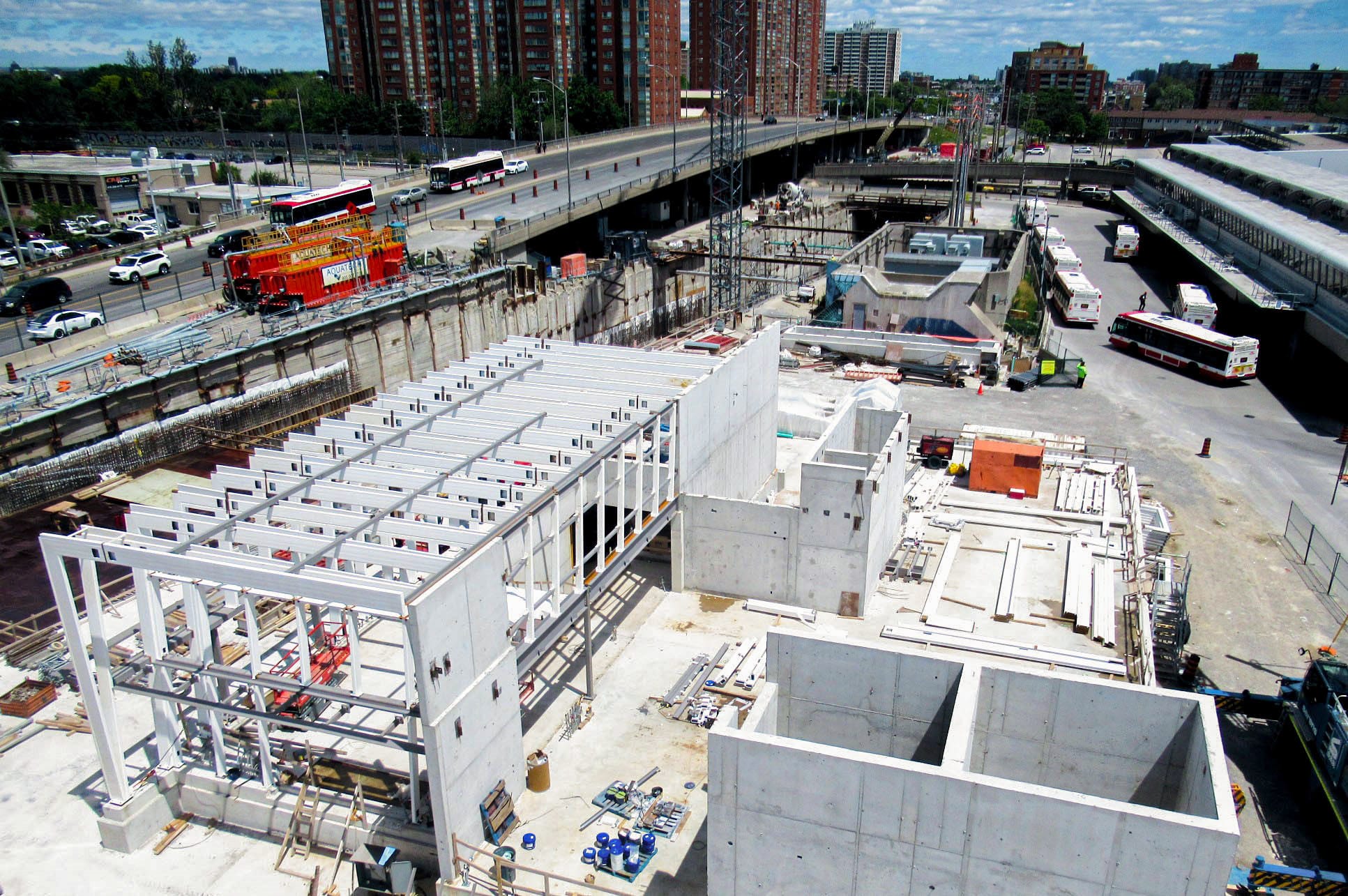 construction at the station.