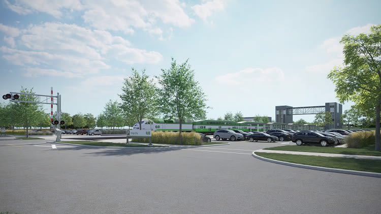 King City GO Station. Artistâ€™s rendering, designs are subject to change.