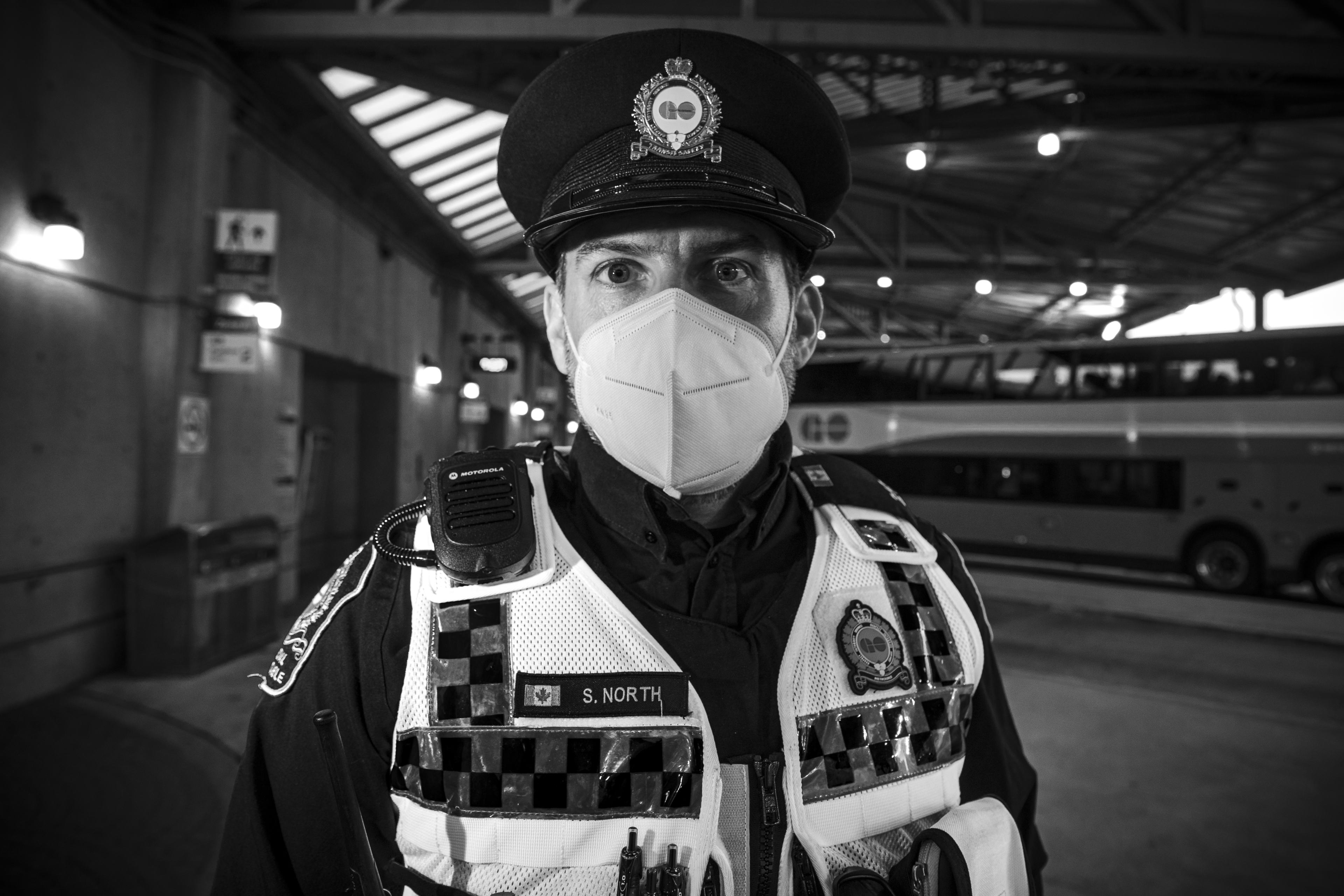 An officer poses for the camera.