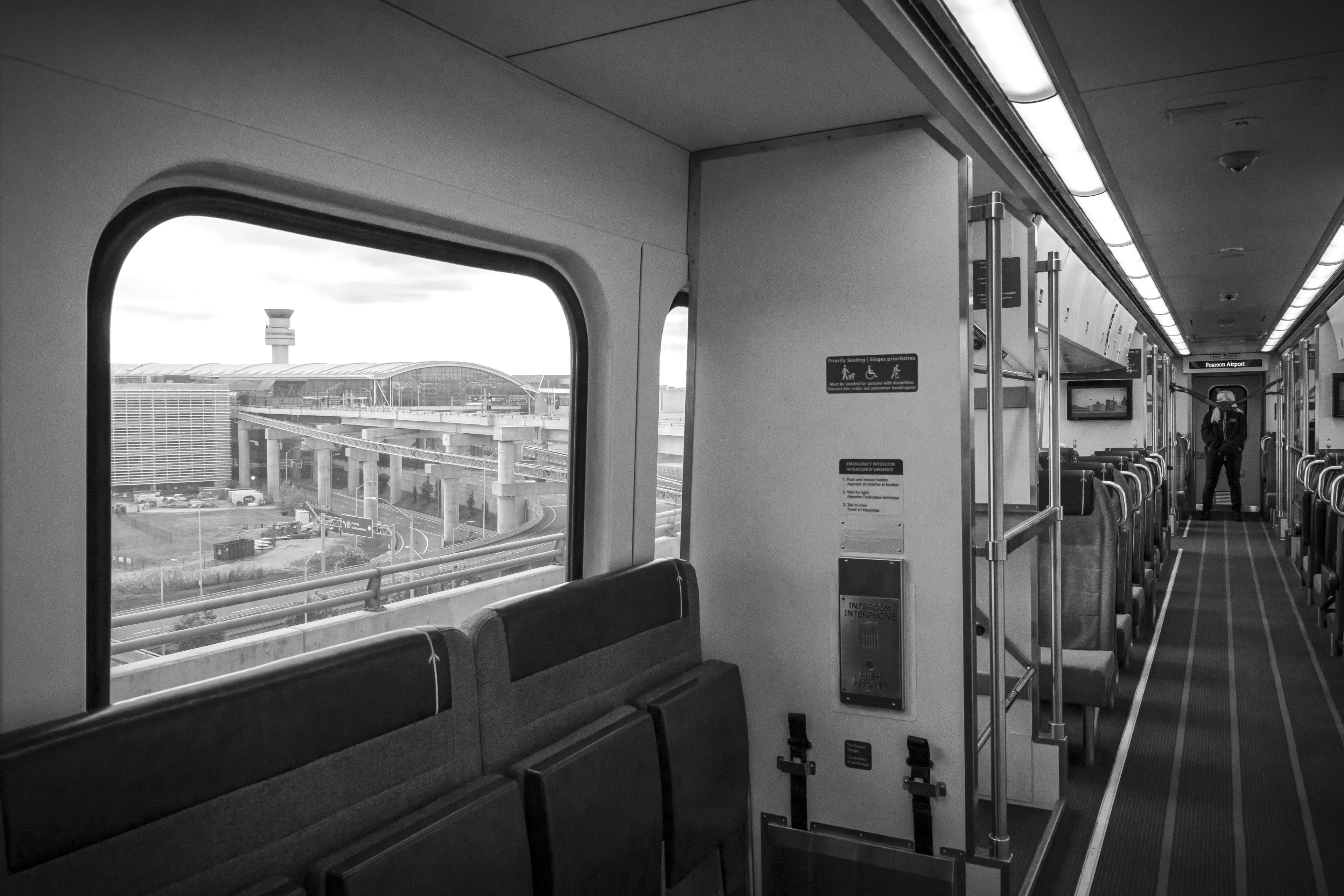 Inside an UP vehicle.