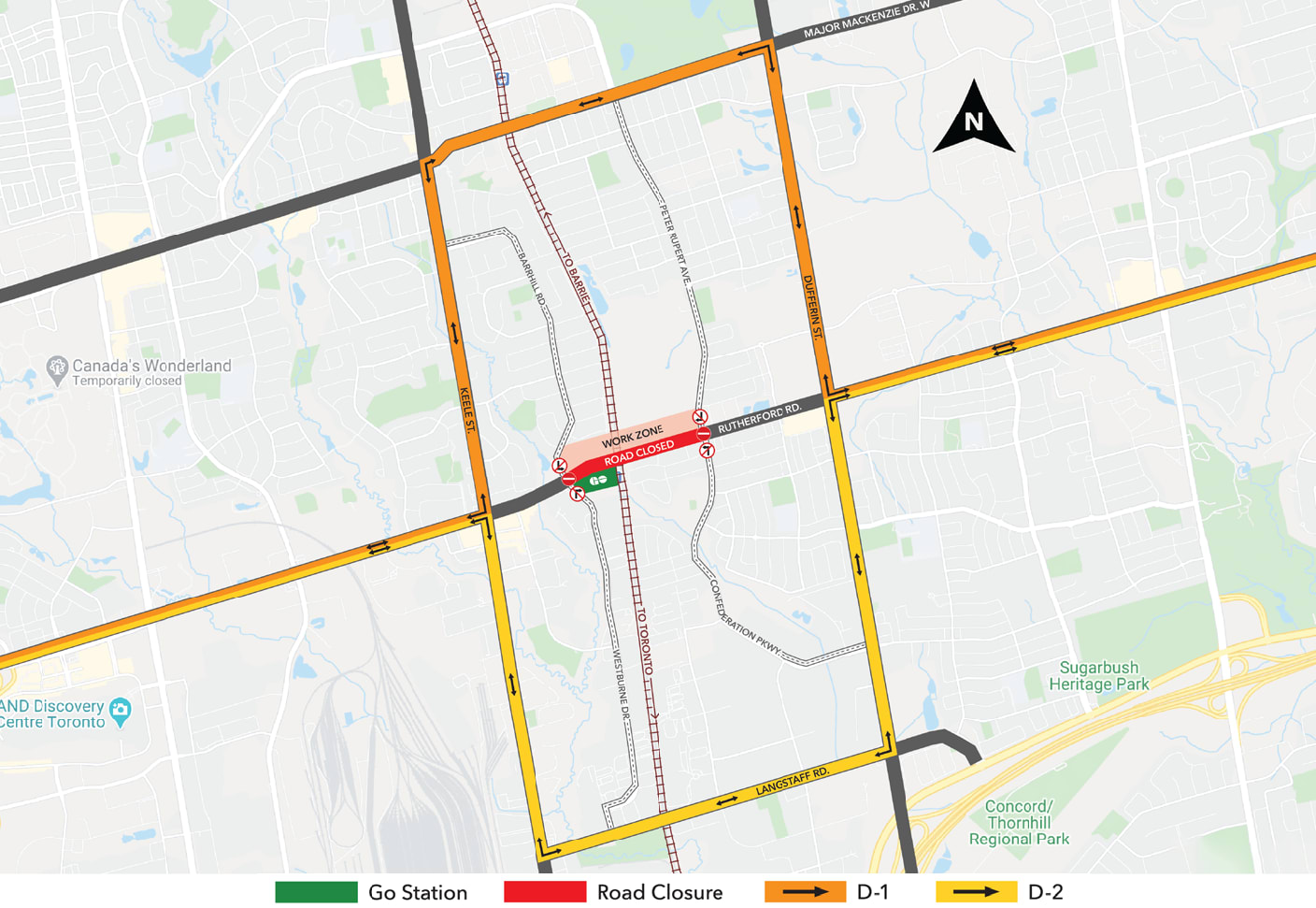 Rutherford Road closures part of work at Rutherford GO Station