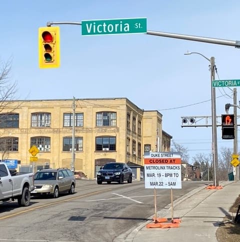the victoria street level crossing in Kitchener