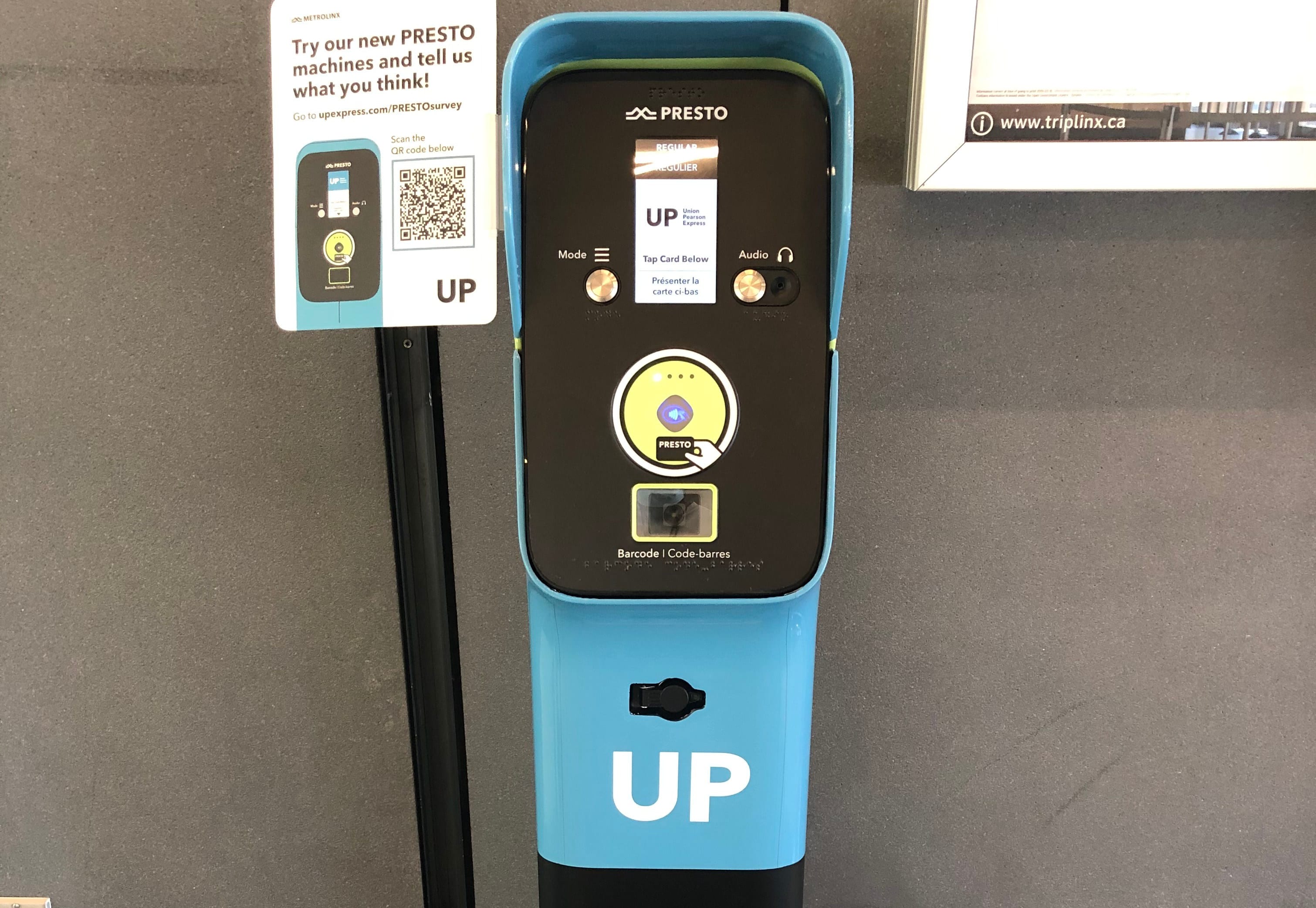 the new PRESTO devices at UP Express