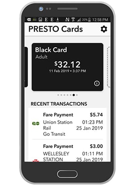 PRESTO mobile app