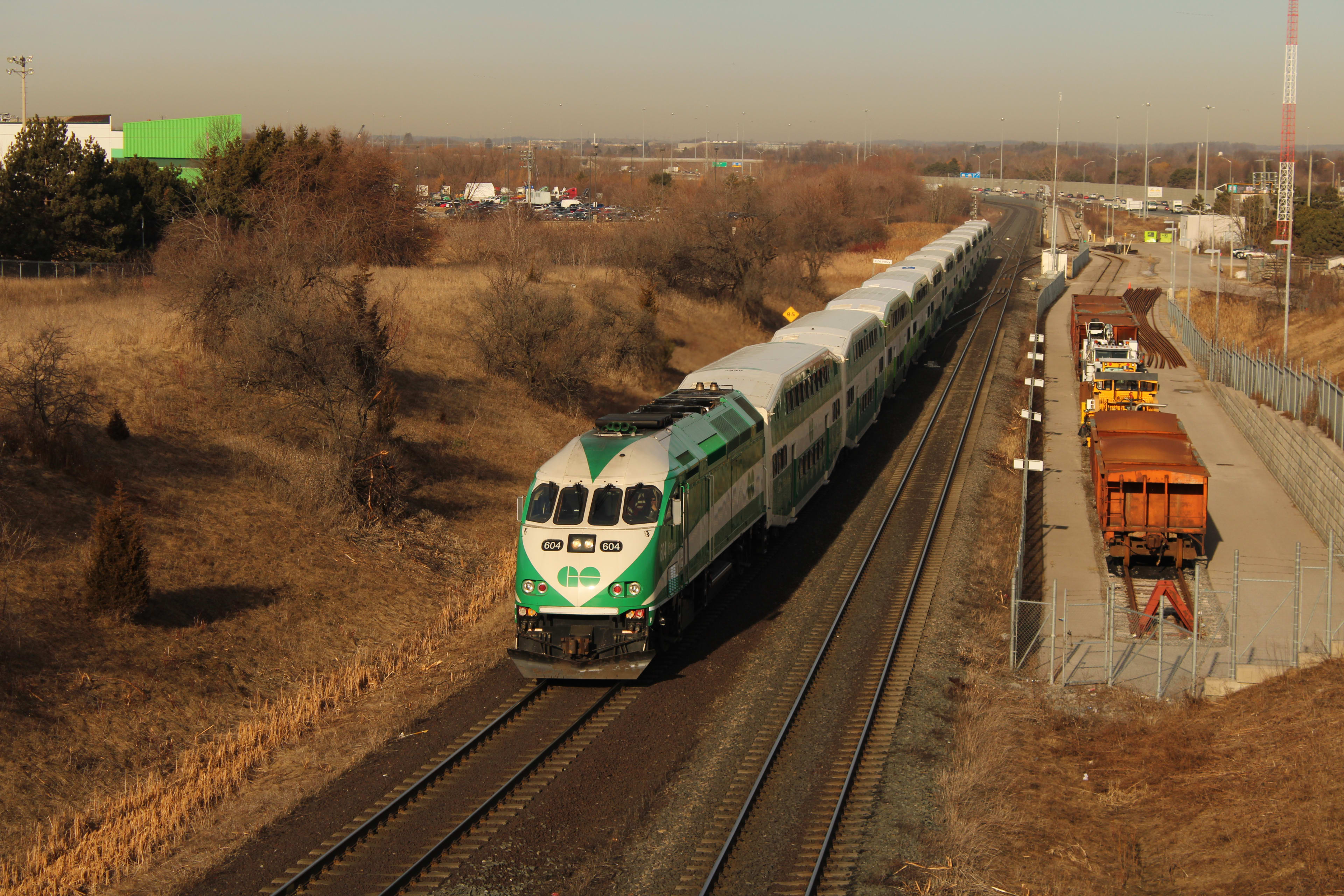 GO Train travels along the Lakeshore East line in this undated photo