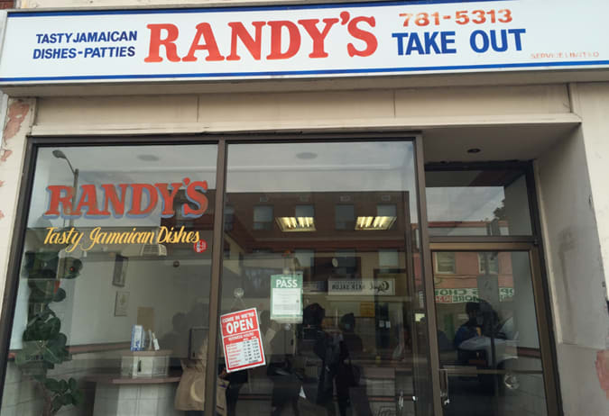 the front of Randy's take-out