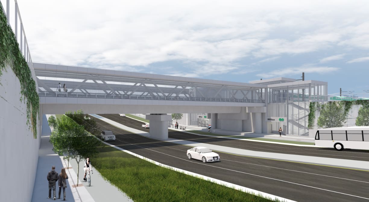 Rending of grade separation near Milliken GO