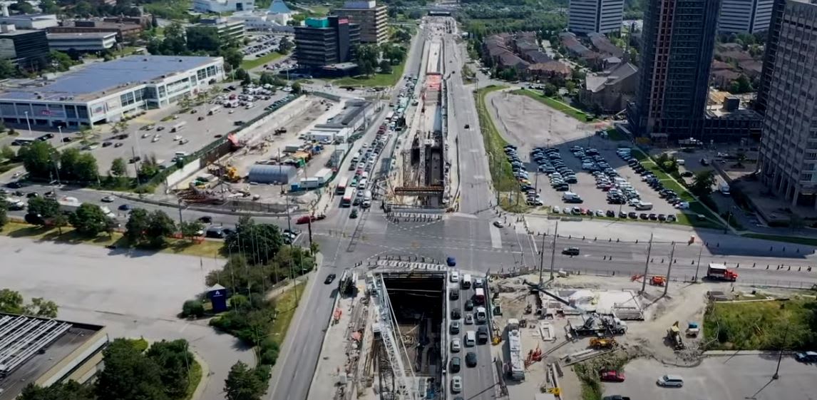 Image tshows construction at the Science Centre.