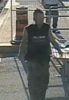 Another image of the man on the platform.