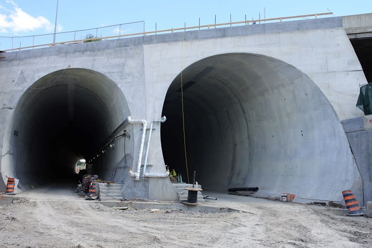 Two tunnel openings