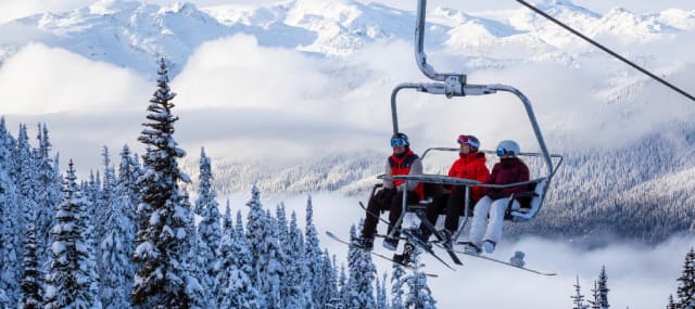 Winter ski weekend getaway vacation to Whistler, Banff and Mont Tremblant