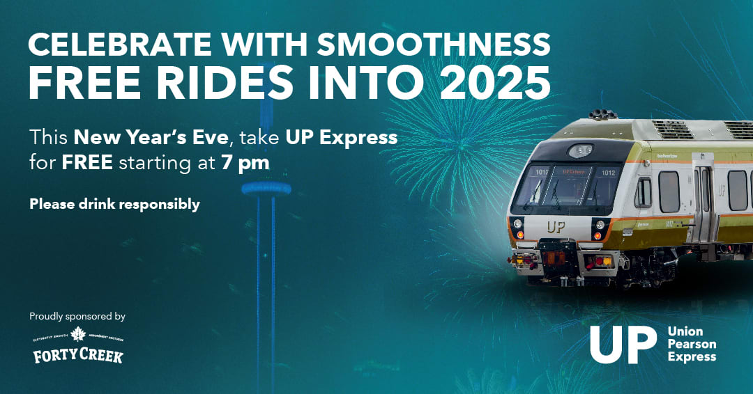Celebrate with smoothness. This New Year's Eve, take UP Express for free starting at 7pm