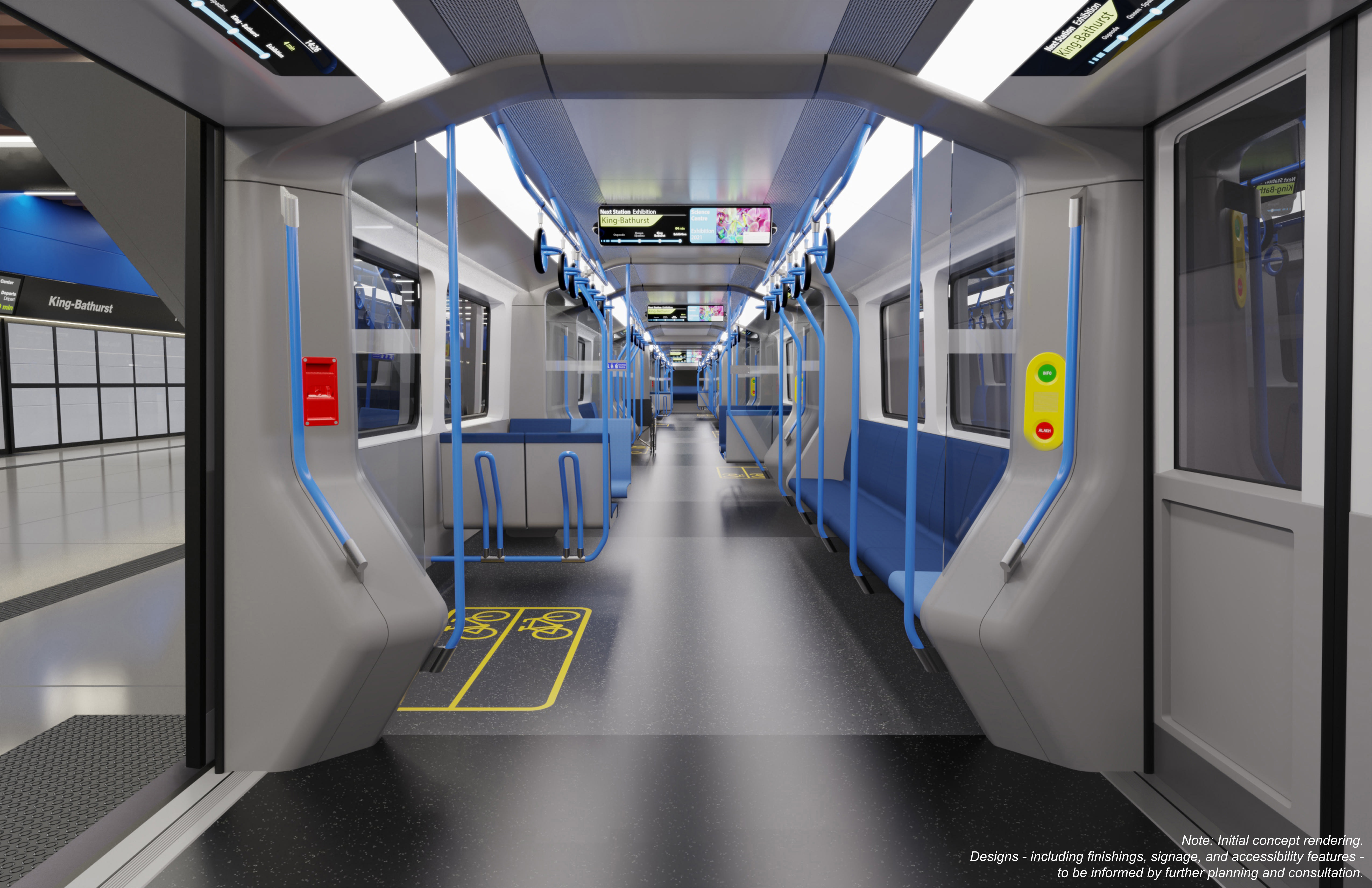 Ontario Line rendering of trains