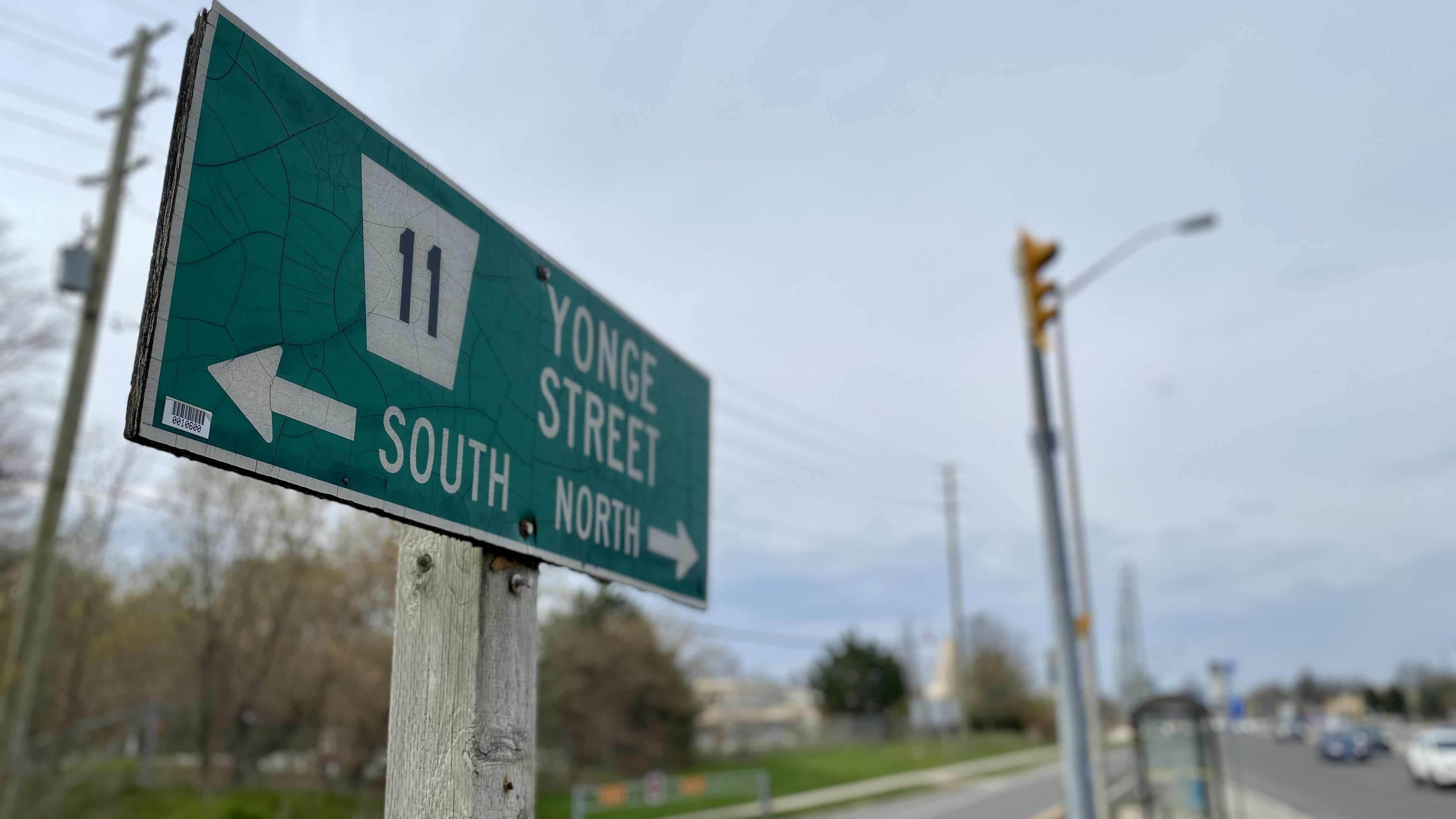 a Yonge Street road sign.