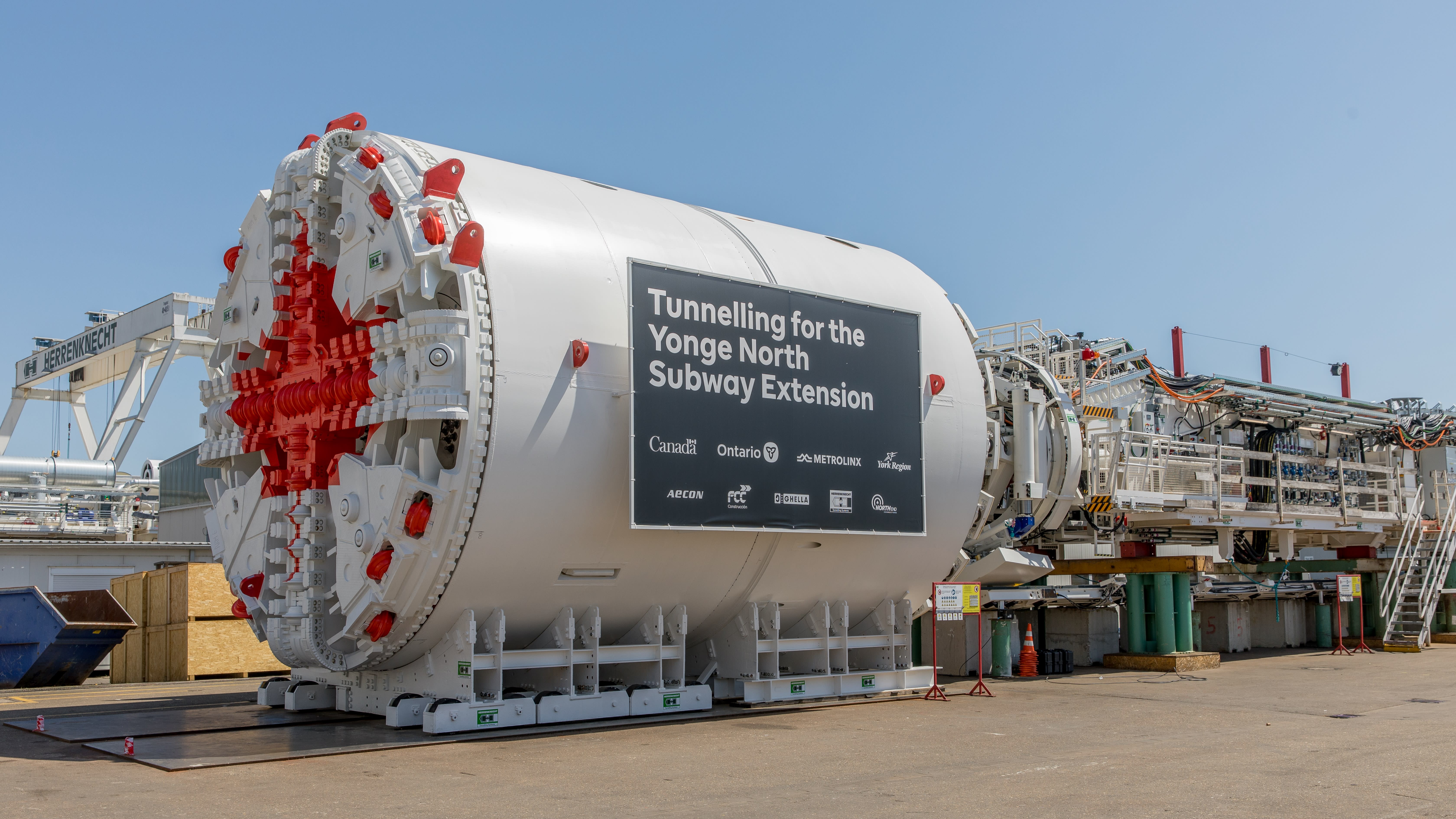 A tunnel boring machine for the Yonge North Subway Extension.