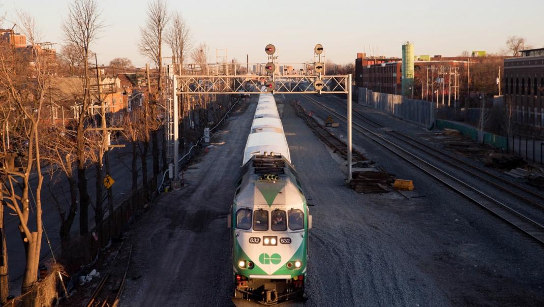 train viewed from head on