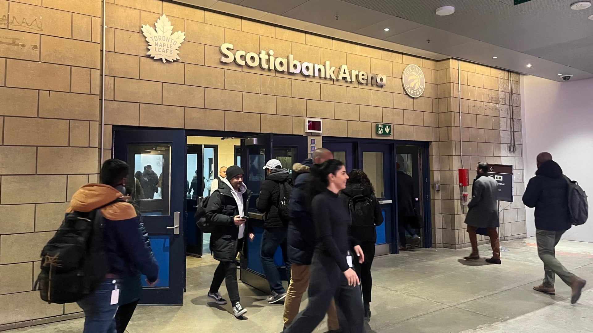 Doors to Scotiabank Arena from Bay Concourse