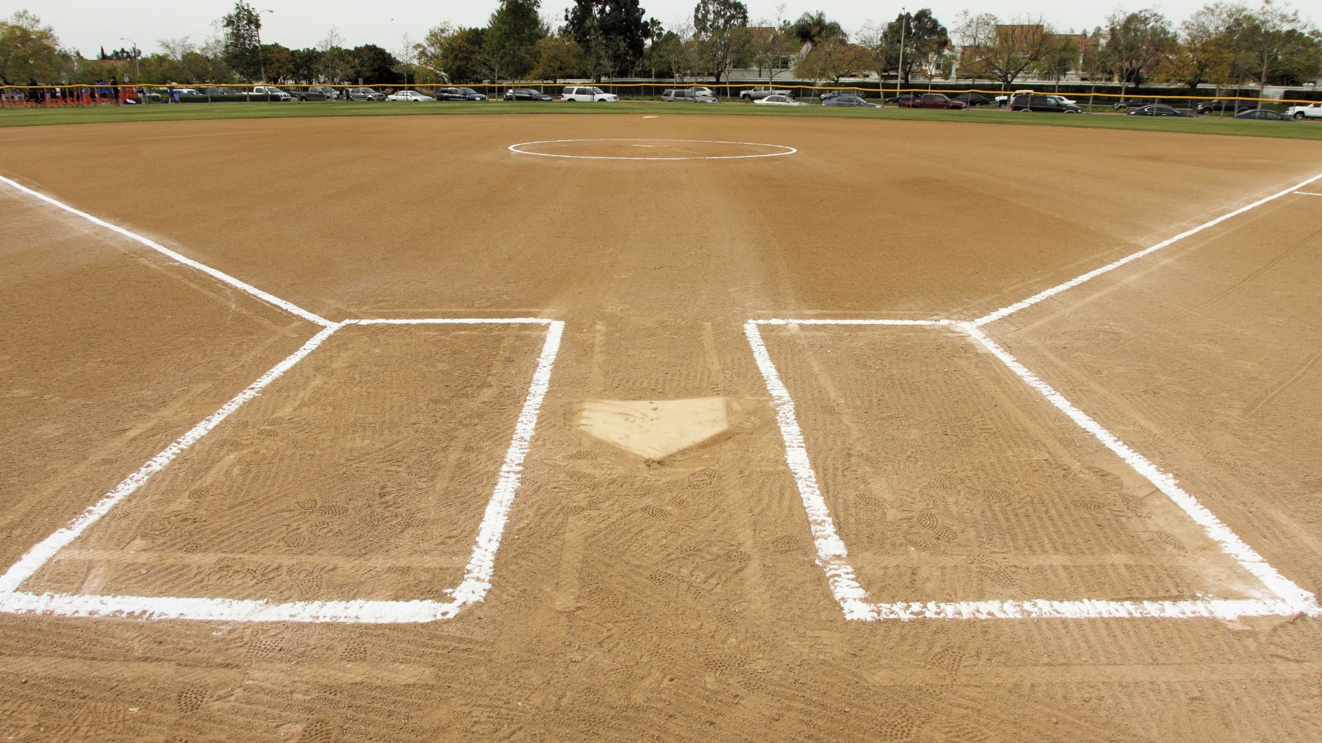 Softball field outdoors