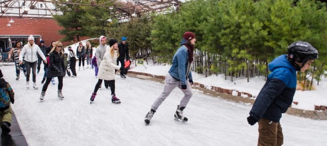 Enjoy a leisure skate at Evergreen Brickworks in Toronto
