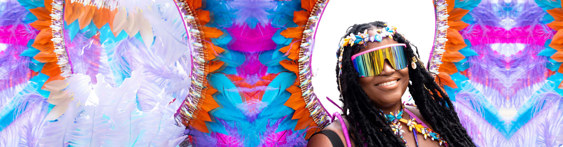 Carnival Banner colourful girl