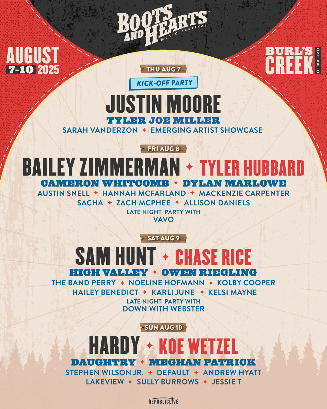 line up of artists final 25