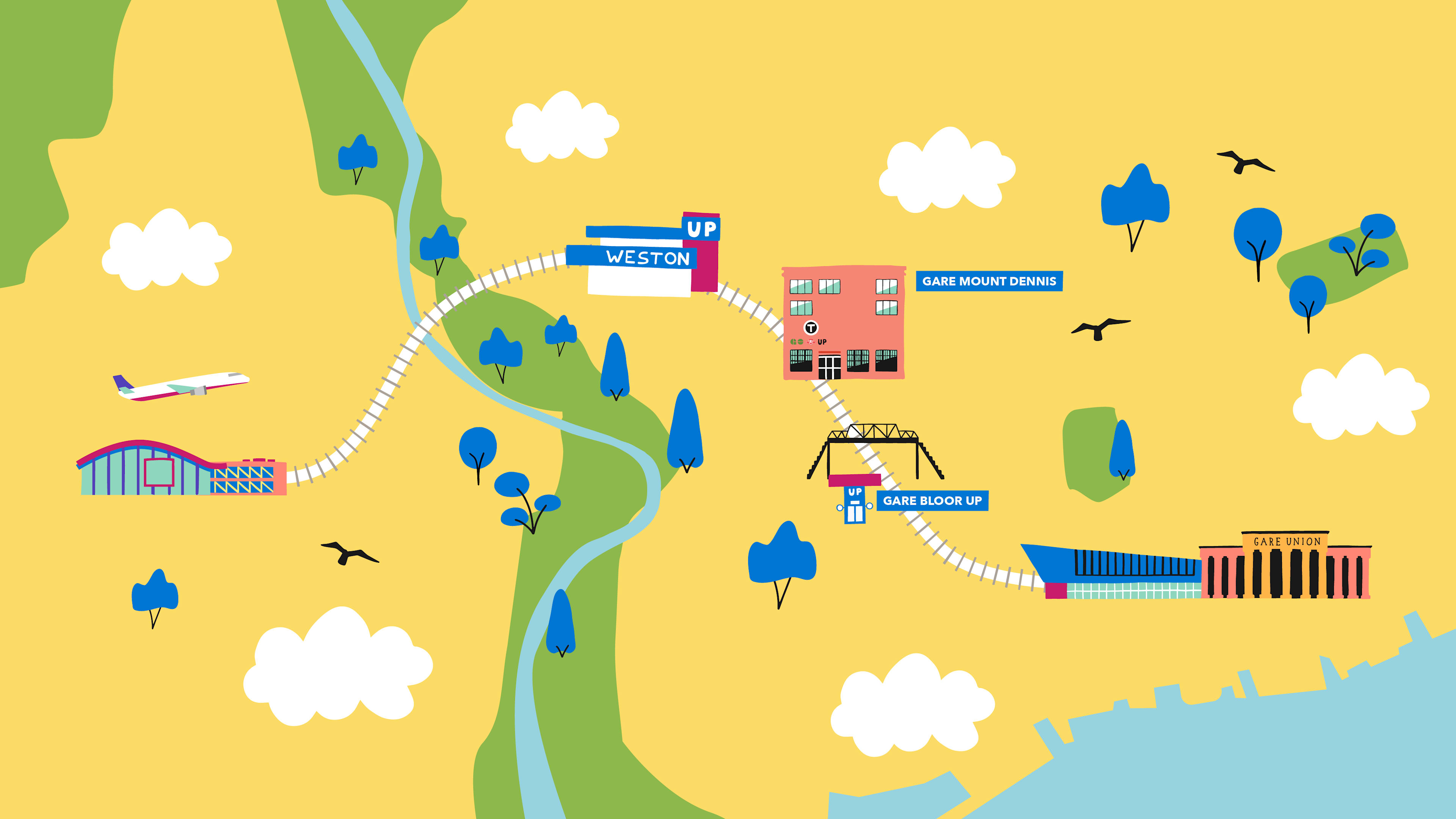 Illustration de la gare UP Express de Mount Dennis