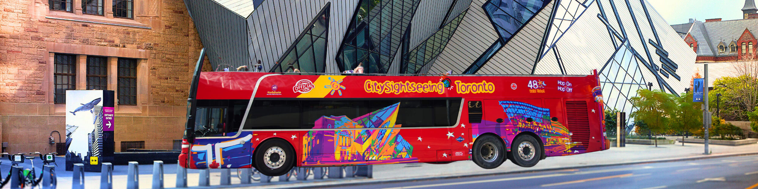 Red tour bus