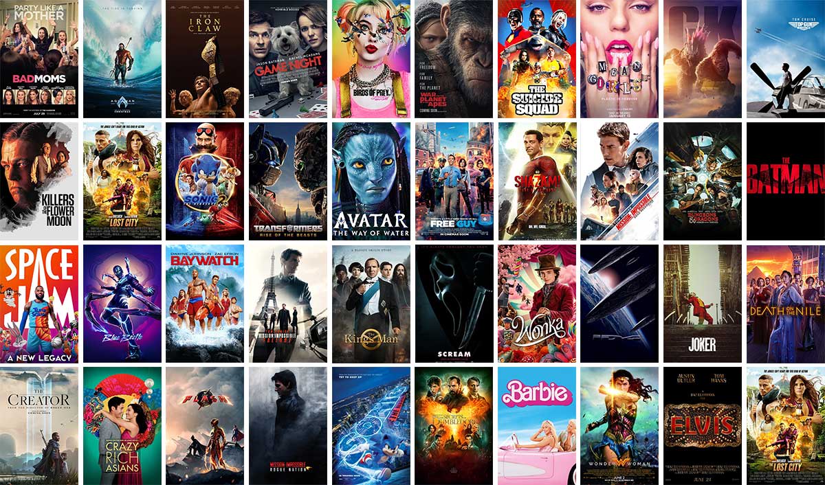 Banner with all movies april '25