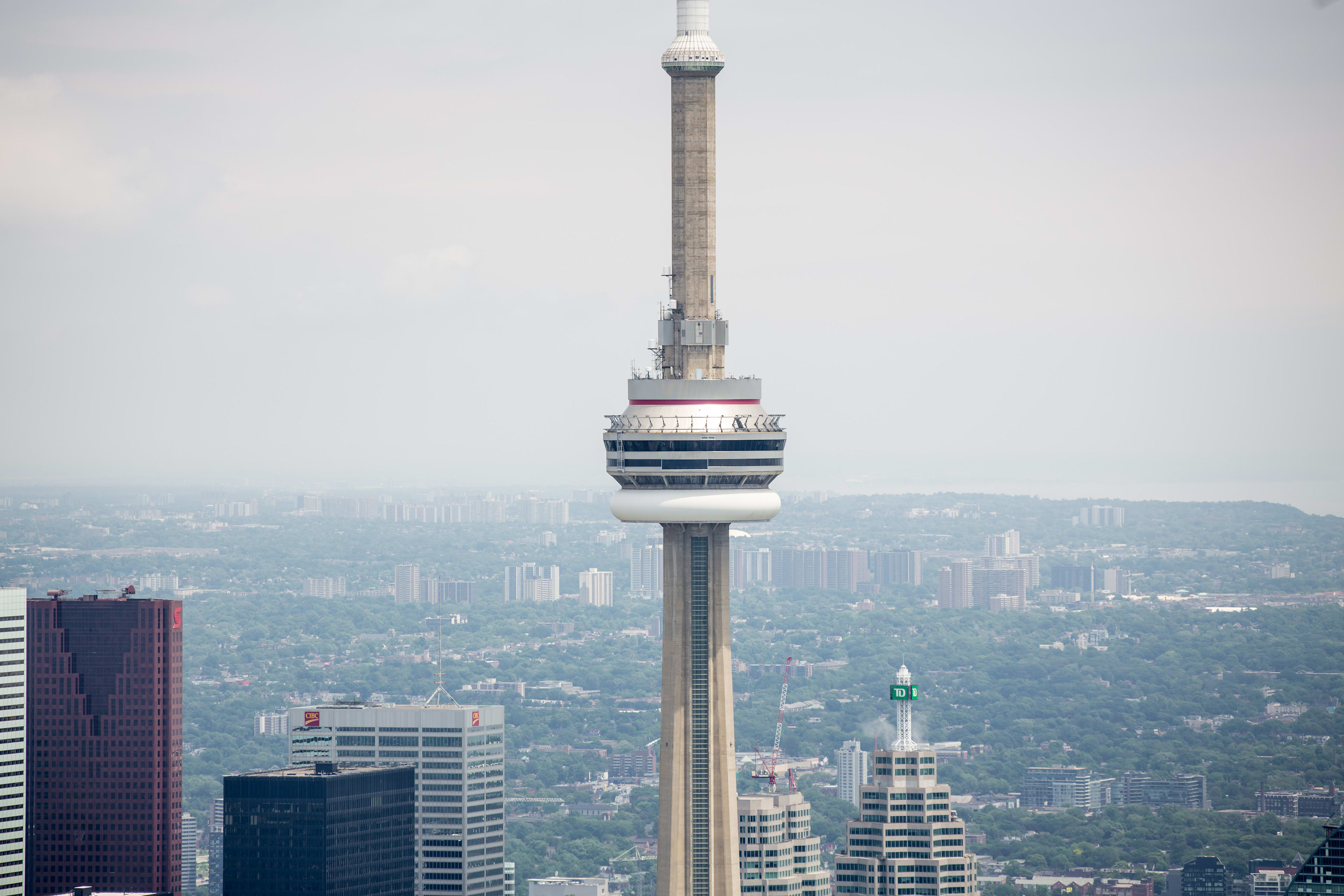 Aerial view of CN Tower
